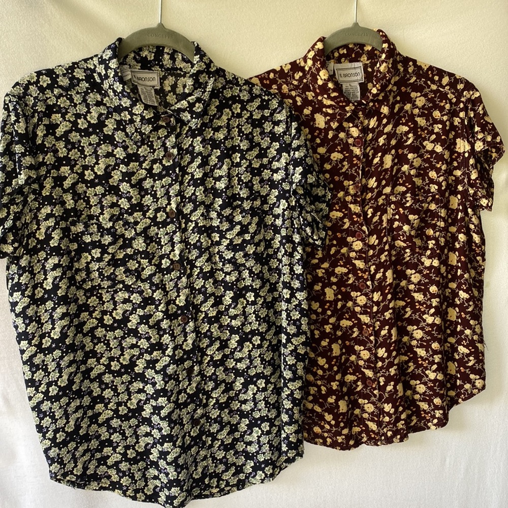 B.Bronson set of 2 button down tops size L